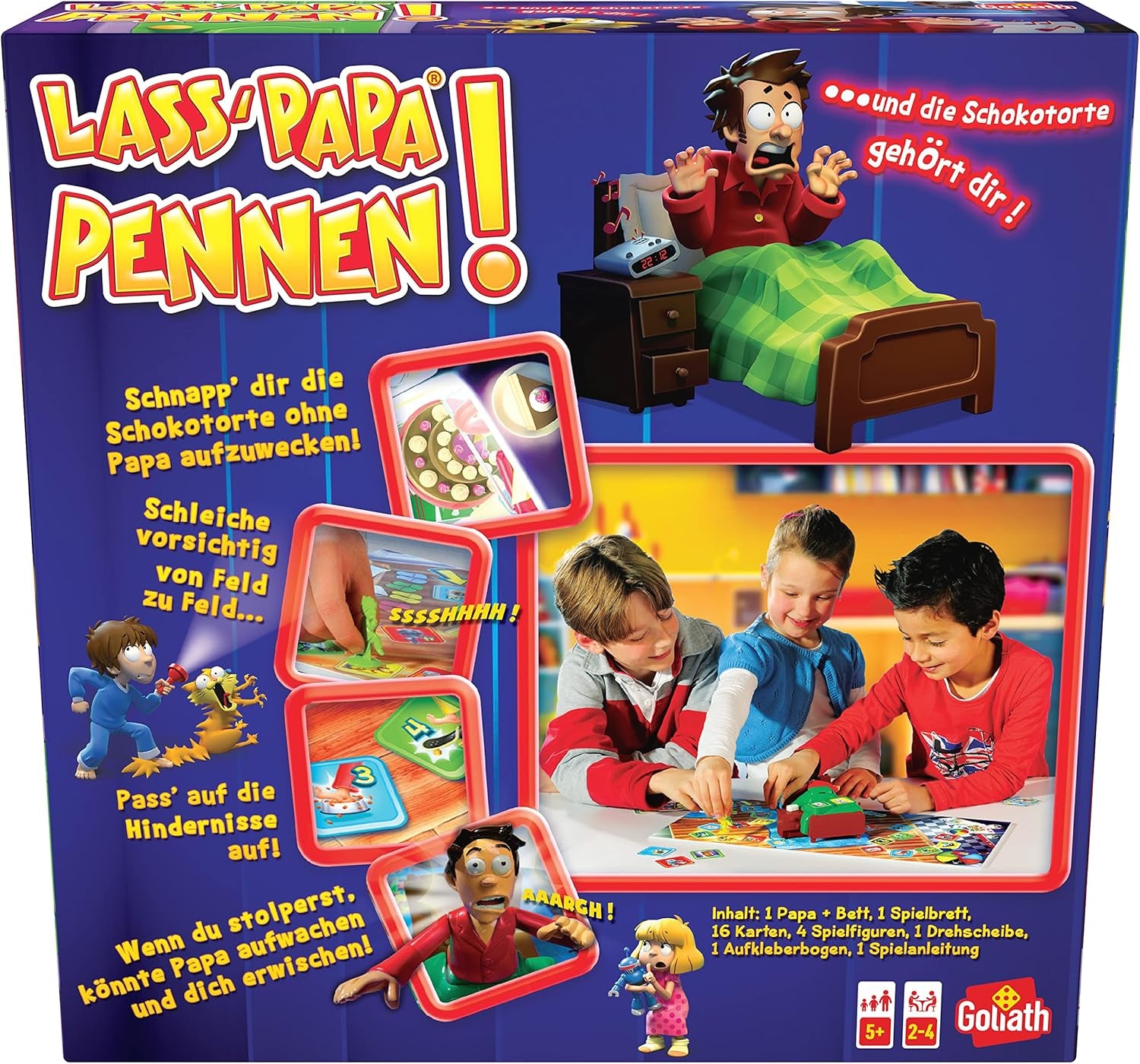 Goliath - LET DADDY SLEEP - Játék 5 éves kortól, 2-4 játékos számára - Szórakoztató és addiktív társasjáték fiúknak és lányoknak világos utasításokkal, kék