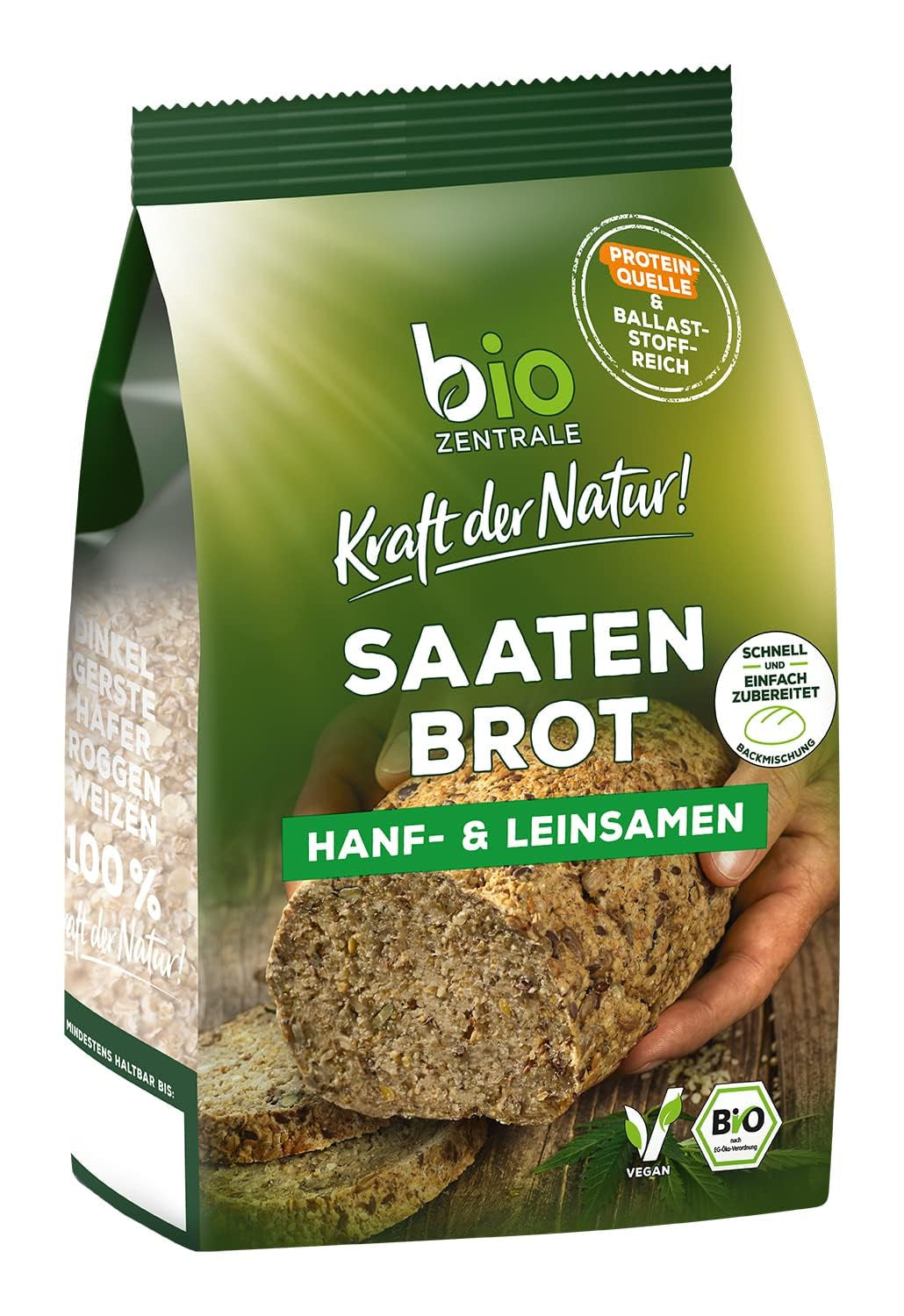 Biocentral egész lenmag | 7 x 400g bio lenmag | Ideális joghurthoz, müzlihez és kenyérhez | Alternatívája a psylliumnak, a kendermagnak és a chia magnak