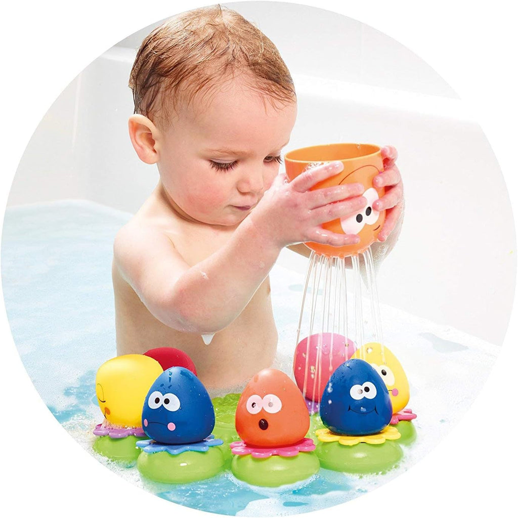 TOMY T72097 Familia de broaște țestoase, Distracție colorată pentru baie și învățare pentru cadă, piscină și bazin de înot, Jucărie pentru cadă, Jucărie de apă pentru cadă, Jucărie pentru bebeluși, Cadouri de naștere, De la 12 luni Jucarii Bebe Naty Shop Okto Plantschis