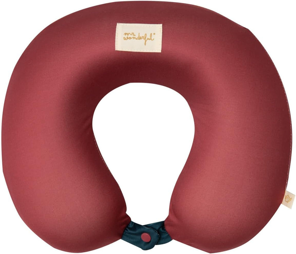 Mr. Wonderful - Pernă de călătorie - Garnet - Pernă de gât pentru călătorii - Fabricat din poliester Perne calatorie Naty Shop