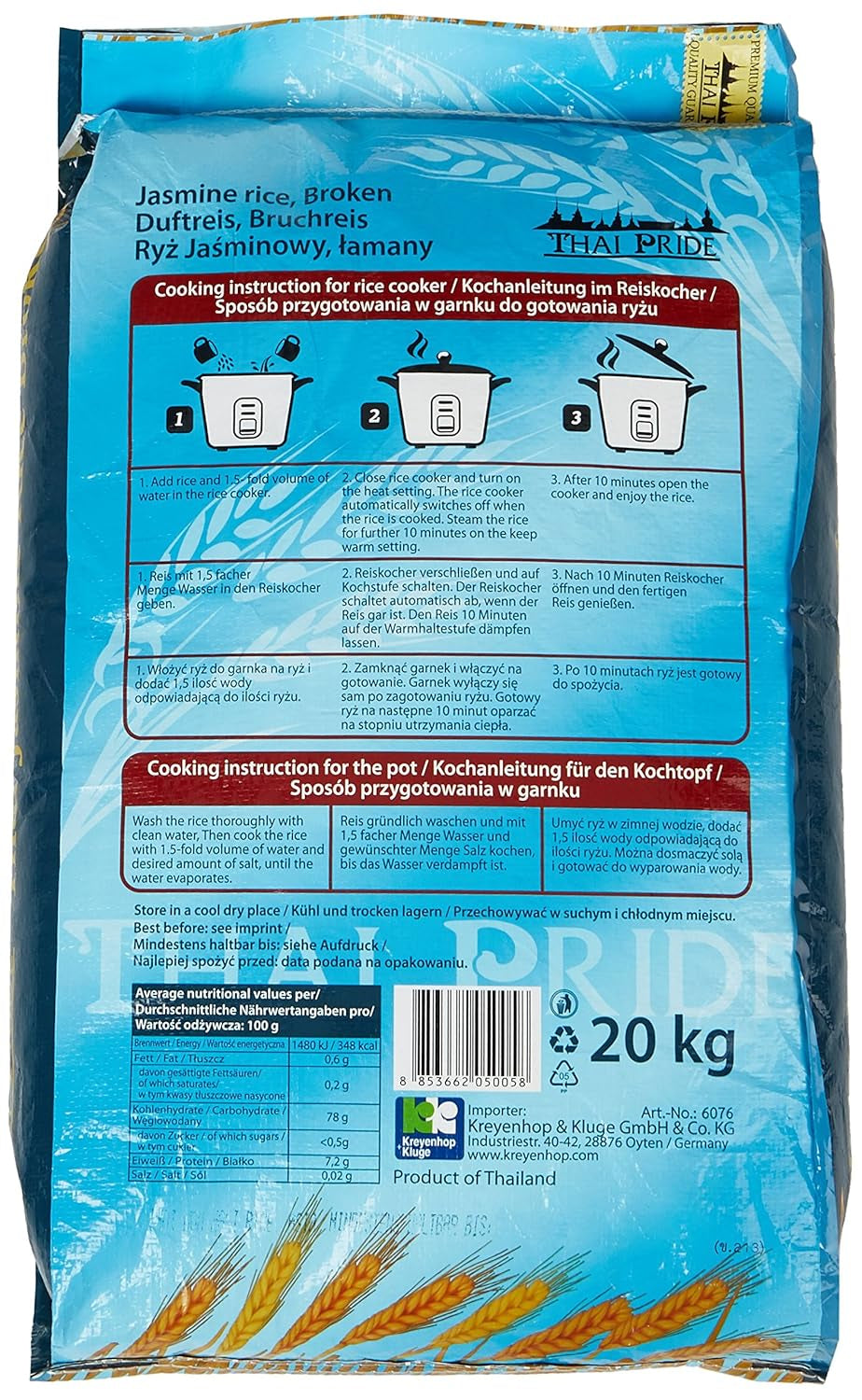 Illatos törött rizs, 1 csomag (1 x 20 kg)