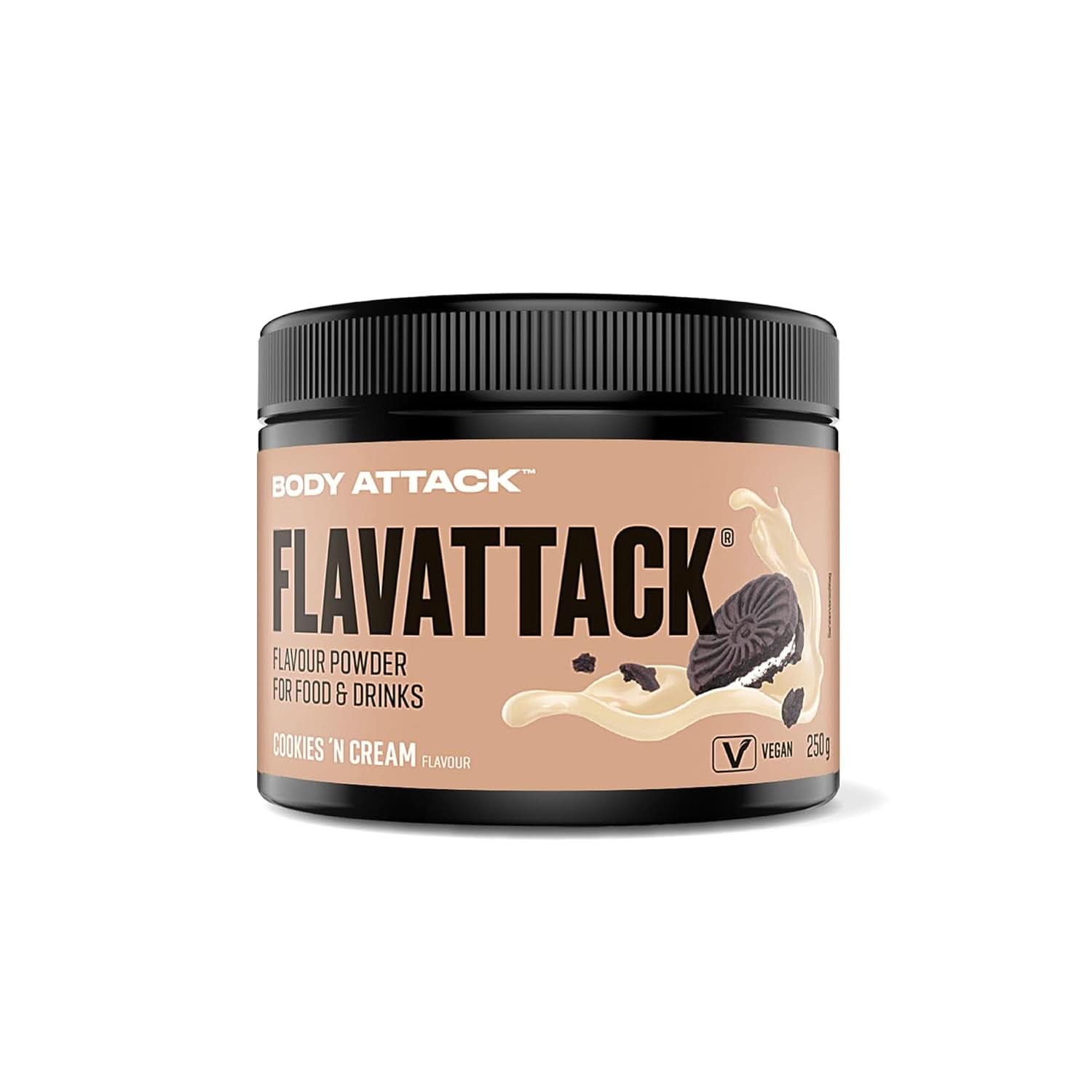Body Attack Flavattack®, Double Choc Brownie, 250G / 83 adag Aromas Naty Shop 250 gramm Cookies N krém
