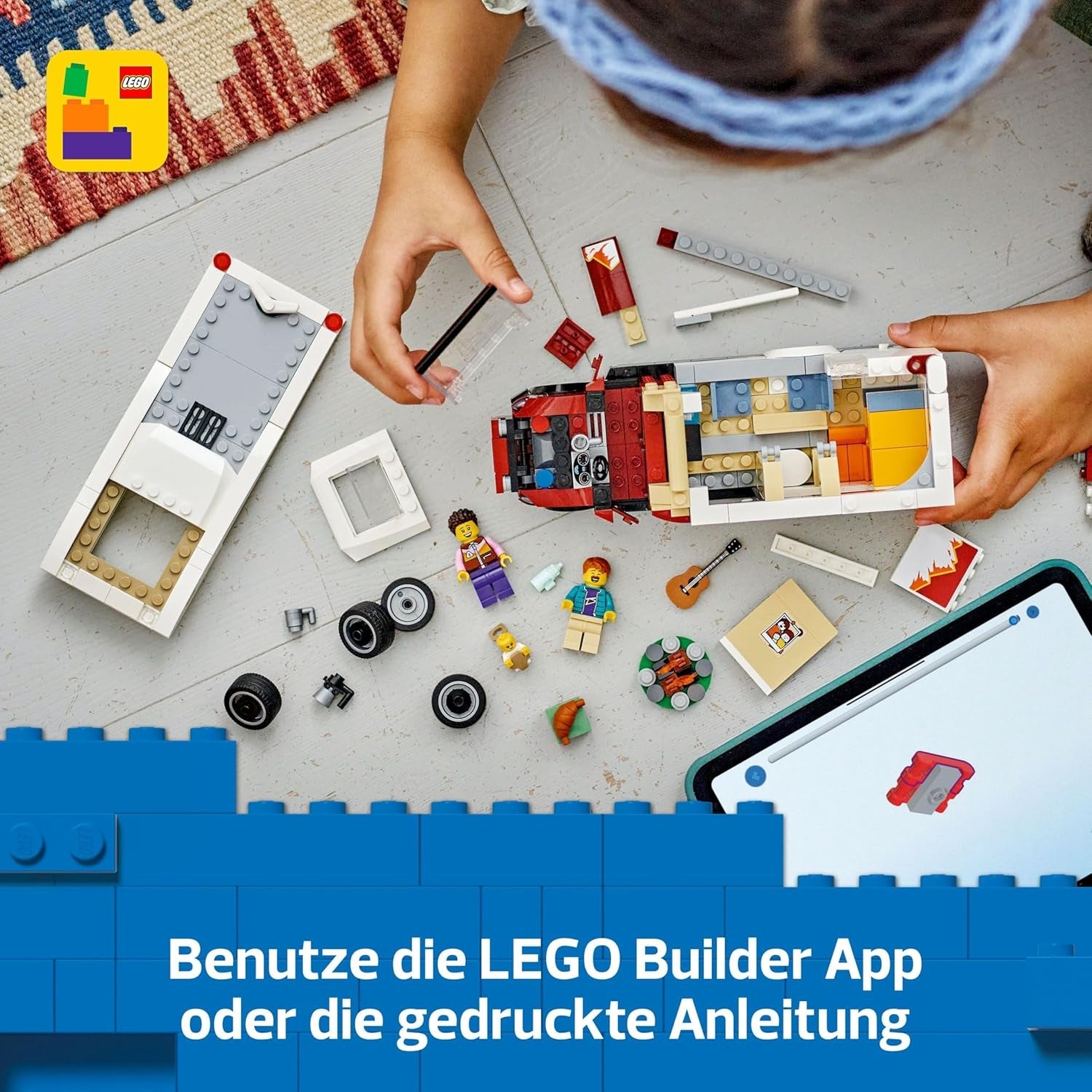 LEGO City Abenteuer-Wohnmobil - Wohnwagen Spielzeug für Jungen und Mädchen ab 6 Jahren - Inkl. 3 Minifiguren und Camping Zubehör - Geschenkidee zum Geburtstag und für die Feiertage 60454