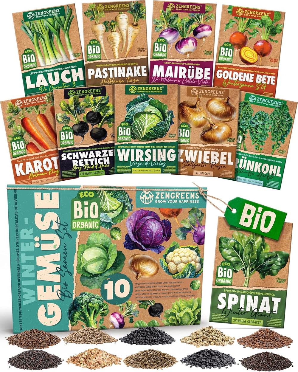 Bioparadicsommag 10-10 db-os paradicsommag készletben a kertben, erkélyen vagy magaságyásban történő egyszerű termesztéshez - Vetőmagok - Palánták