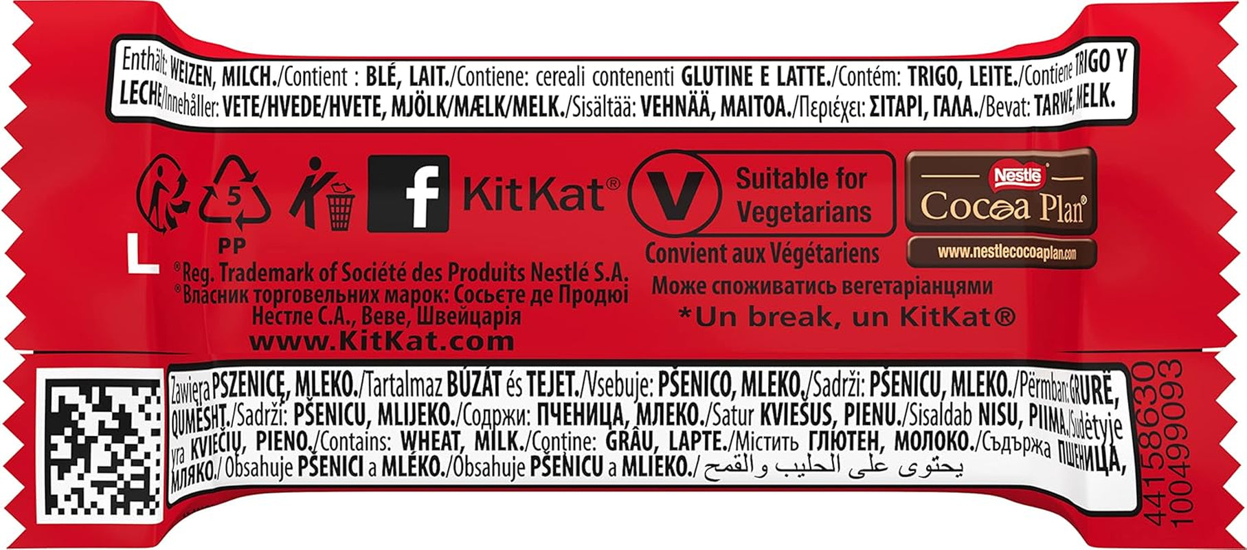 Nestlé Mini csokoládészeletek Tejcsokoládé ropogós ostyaszeletek 3 csomag (1 x 217 g)