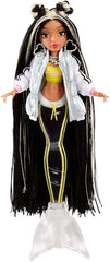 MGA Entertainment Mermaidz – JORDIE – Meerjungfrauen Puppe mit Farbwechsel & Schwarz-Blonde Haar – Inklusive Outfit & Zubehör – Voll beweglich – Zum Sammeln – Für Kinder ab 4 Jahren 580836