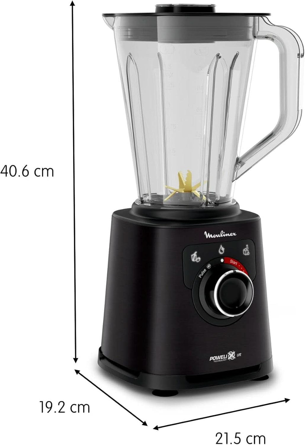 Perfect Mix+ LM88A8 állványkeverő, 1200 W, Schnelle Ergebnisse, 1,5 L Fassungsvermögen, 3 program: Smoothie-Mixer, Eiszerkleinerer, Autoclean, Tritan-Krug, Inklusive Paddle, Schwarz Naty Shop si Copilul