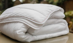 Plapumă din bumbac Percale, 240 X 220 cm, de înaltă calitate, 100% bumbac Percale, moale și confortabil, rezistent, finisaj fin, fabricat în Franța, alb Plapumi si pilote Naty Shop