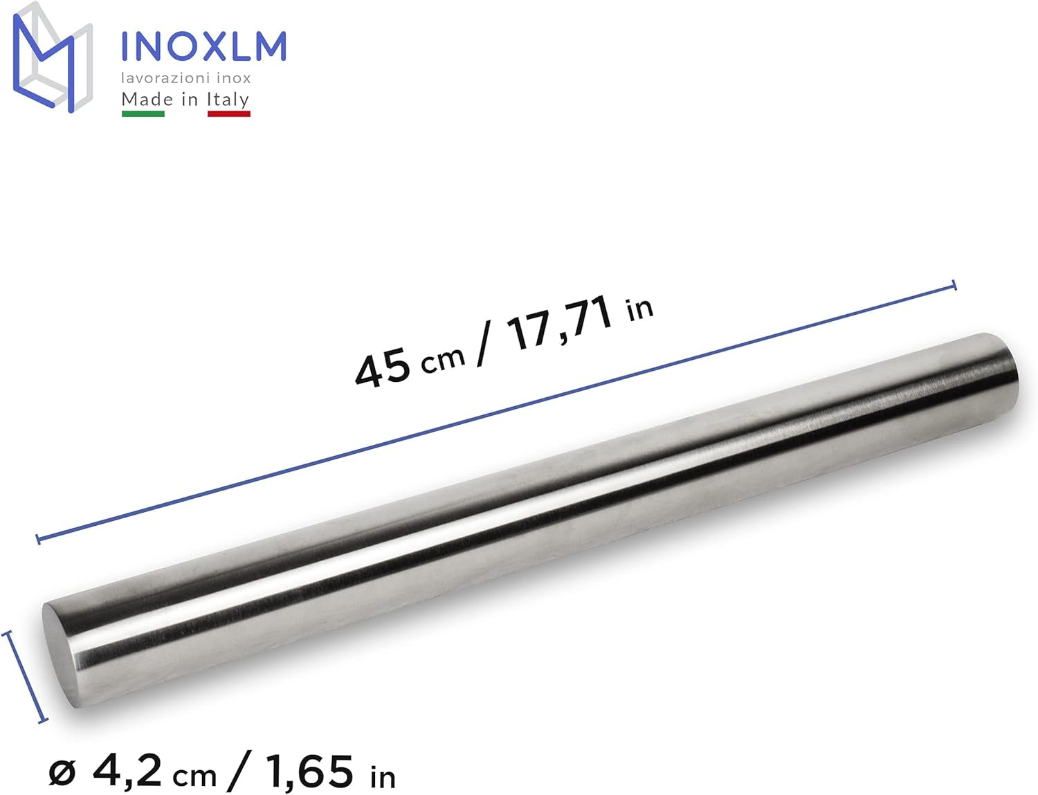 INOXLM Nondelholz aus Edelstahl für Zuckerpaste Teig Küche Brot Pizza Kuchen (Taupe Tasche)