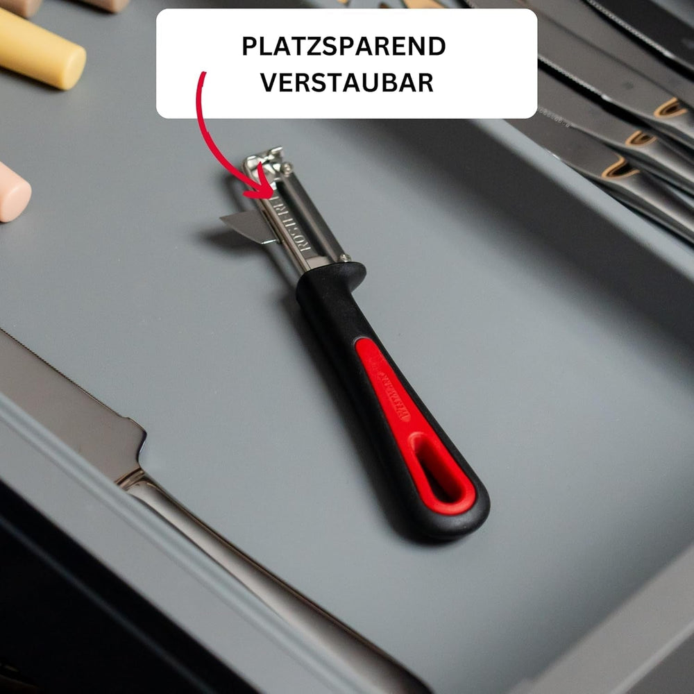 Westmark 29092270 Sparschäler Gallant, Pp/Tpe/Edelstahl, Schwarz / Rot, 16,5 x 3,7 x 2 cm Hámozó Naty Shop