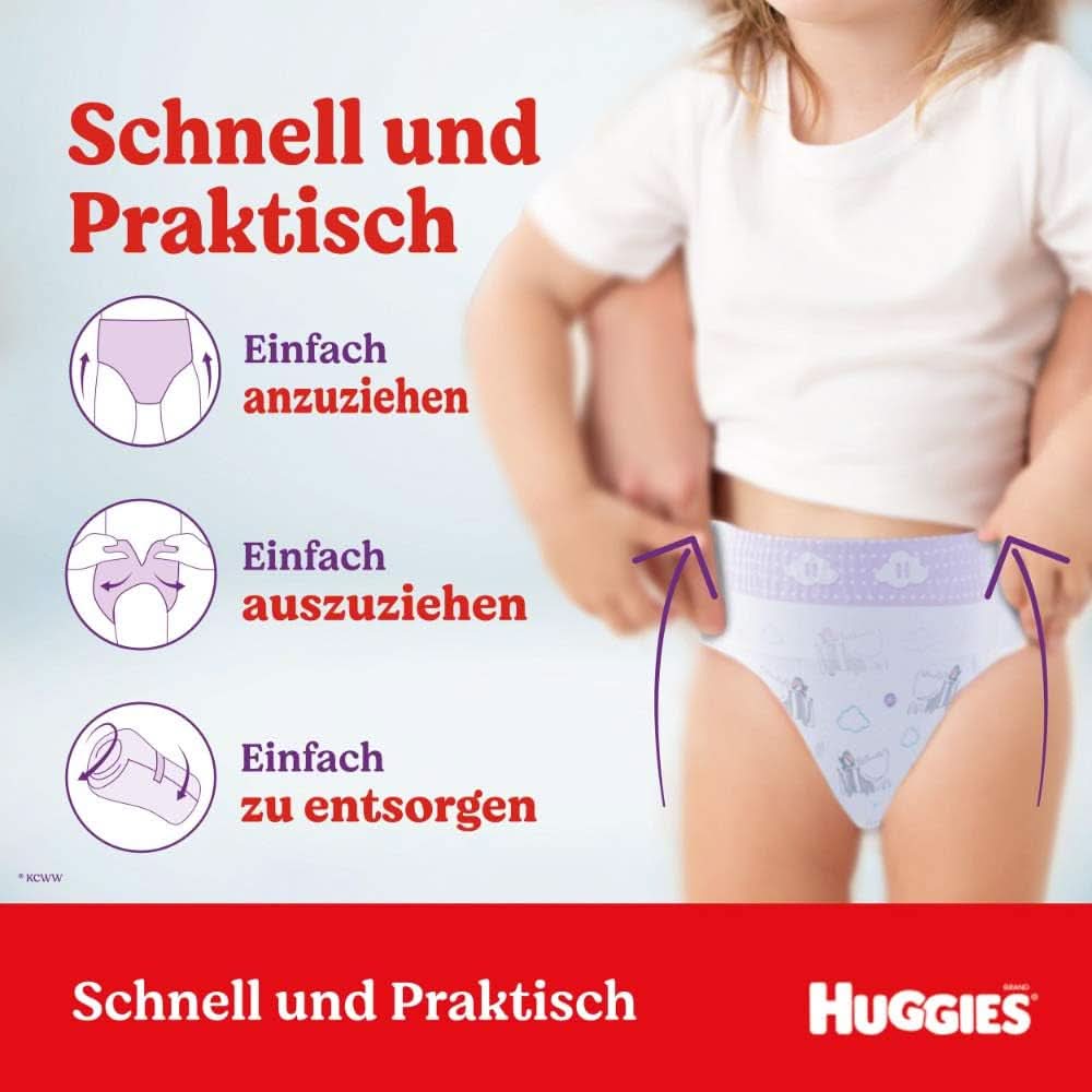 Huggies Ultra Comfort Pants 4-es méret, 9-14 kg, Aktív gyerekeknek, Nedvességjelzővel és felhős derékpánt technológiával, 144 pelenka Anya és Gyermek Naty Shop