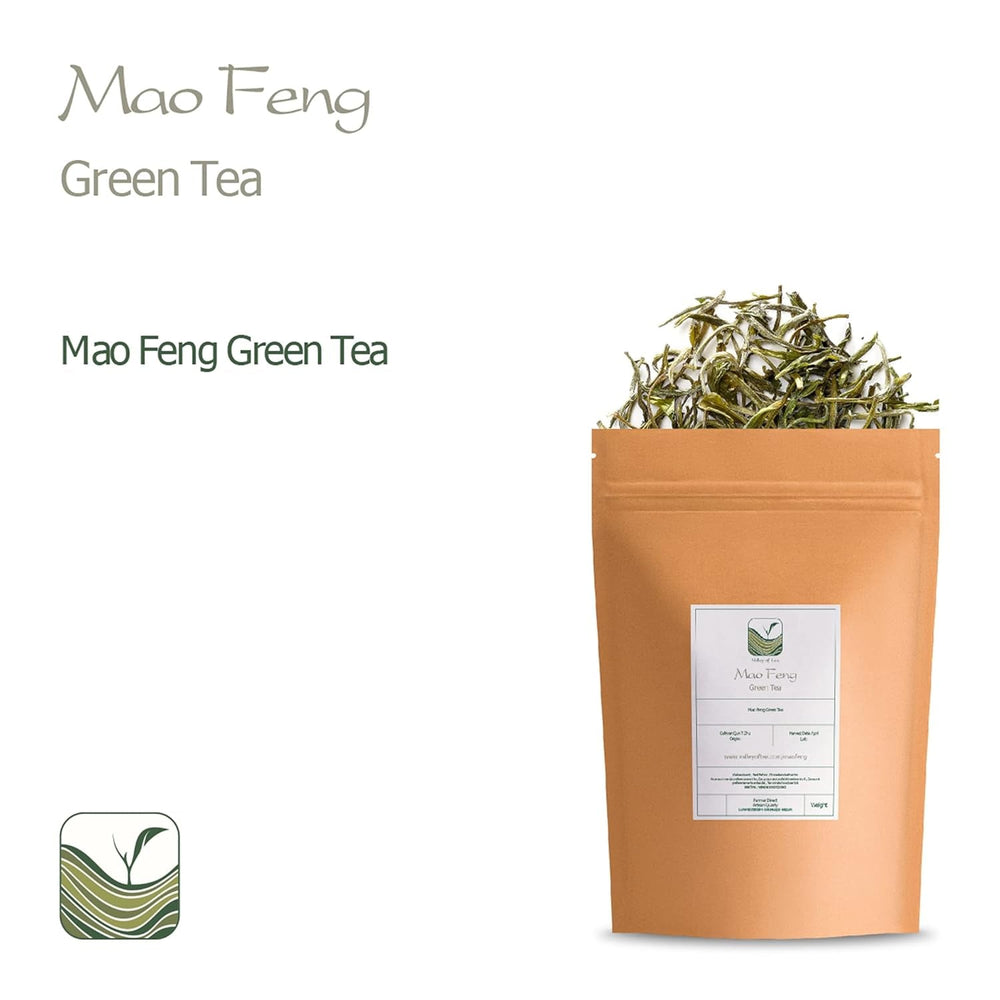 Ceai verde Mao Feng Huangshan - Ceai chinezesc renumit din Huang Shang - Maofeng Yellow Mountains Frunze de ceai verde China Ceai Mao Feng Ceai verde organic Ceai verde chinezesc Ceai verde