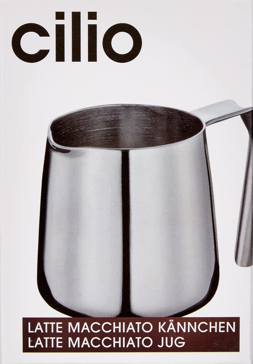 Cilio 0000201383 Carafă Latte Macchiato, Oțel inoxidabil, Argintiu, 6,4 x 7,4 x 7,6 cm