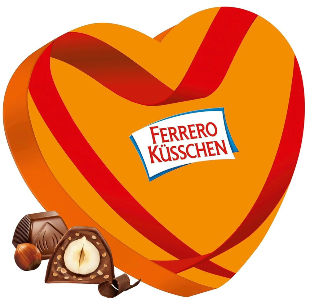 Ferrero Mon Chéri Heart - Valentin napi csokoládé ajándék neki és neki - Ropogós csokoládé, gyümölcslikőr és ízesített cseresznye - Valentin napra, anyák napjára és húsvétra - 1 csomag 147g