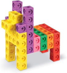 Tanulási források MathLink Steckwürfel Big Builders for Baumeister, ab 5 Jahren, Konstruktionsspielzeug für frühes Mint-Lernen, 200 Teile
