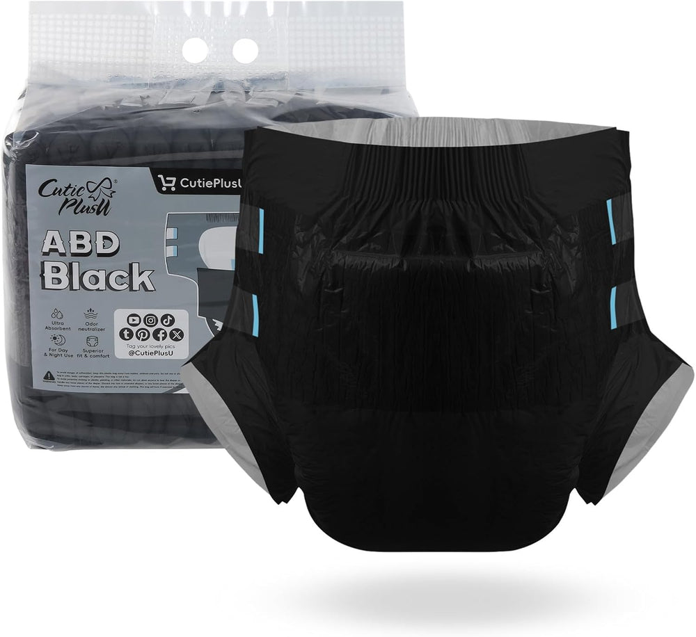 CutiePlusU felnőtt pelenkák, 10 csomag eldobható inkontinencia bugyi hurkokkal nőknek és férfiaknak, maximális nedvszívó képességgel éjszaka - kék (nagy méret, 94-119 cm)
