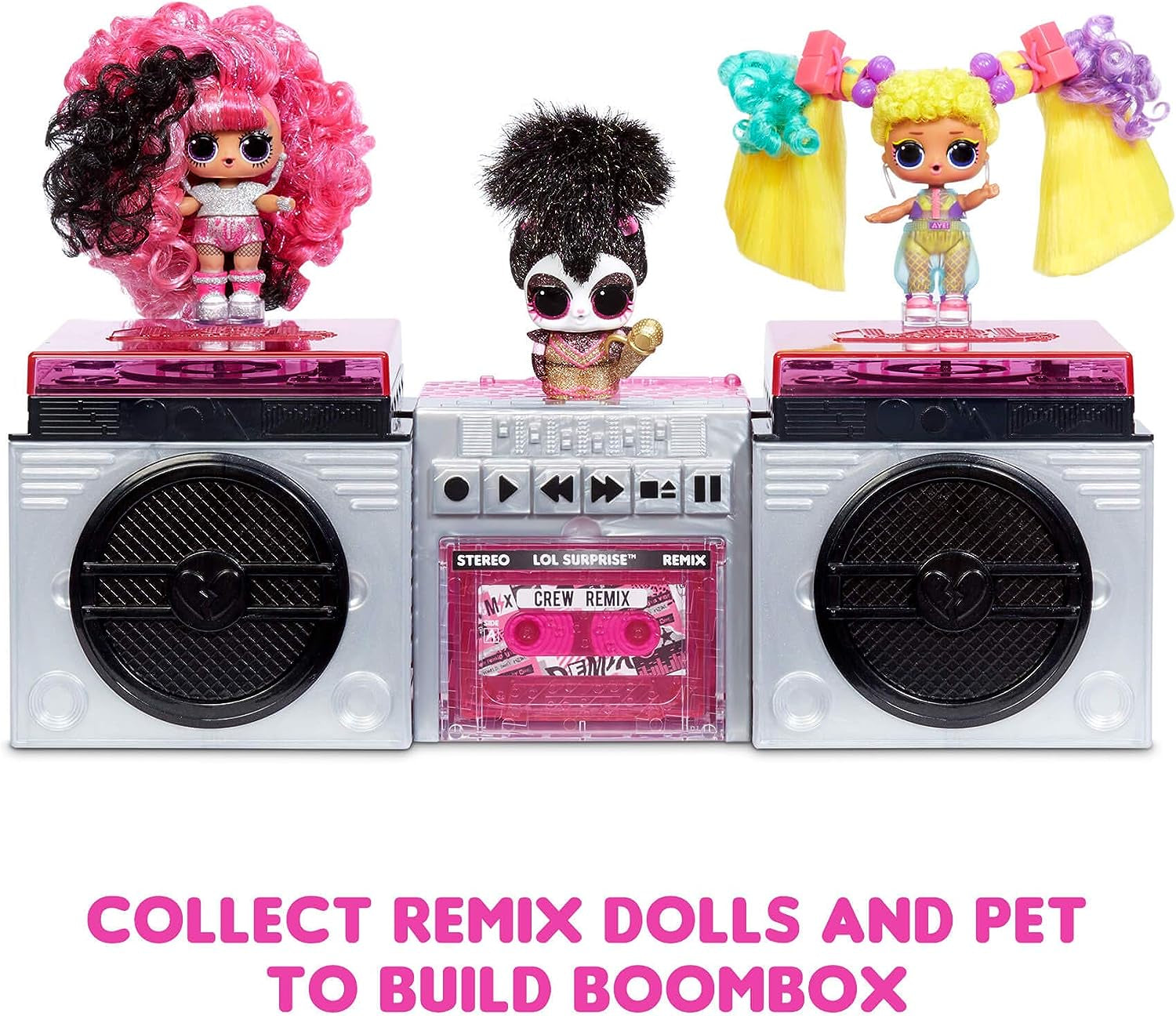 L.O.L. meglepetés! 566977E7C Remix hajcsavaró babák - Gyűjtői cikk - 15 meglepetés - Hajsapkával, kiegészítőkkel és zenével Naty Shop Dolls