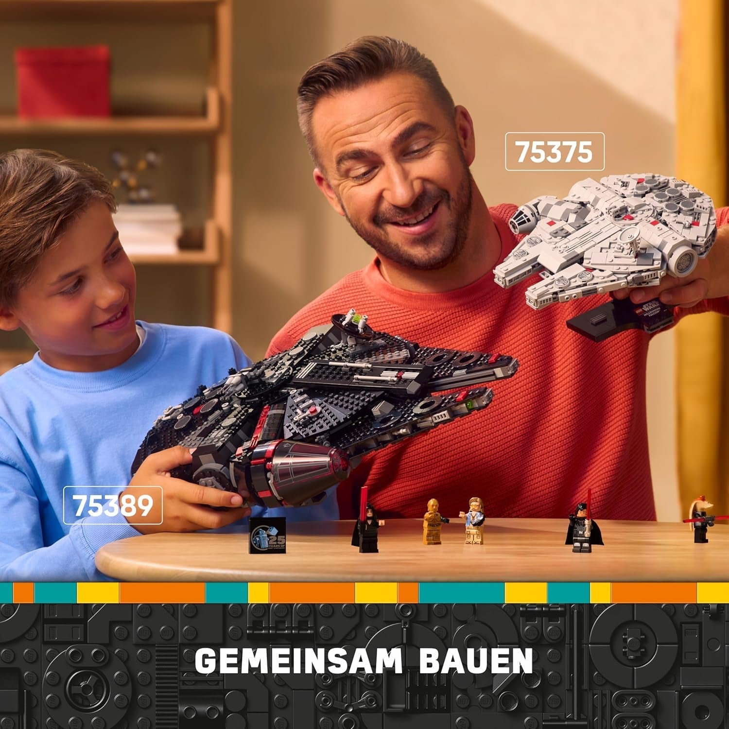 LEGO Star Wars Dark Millenium Falcon, Csillaghajó készlet, Építőjáték gyerekeknek, Születésnapi ajándék fiúknak, lányoknak és rajongóknak, Kalandjáték 75389 Építőkészletek Besuche den LEGO-Store