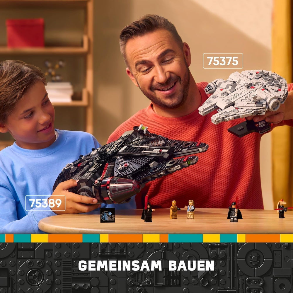 LEGO Star Wars Dark Millenium Falcon, Csillaghajó készlet, Építőjáték gyerekeknek, Születésnapi ajándék fiúknak, lányoknak és rajongóknak, Kalandjáték 75389 Építőkészletek Besuche den LEGO-Store