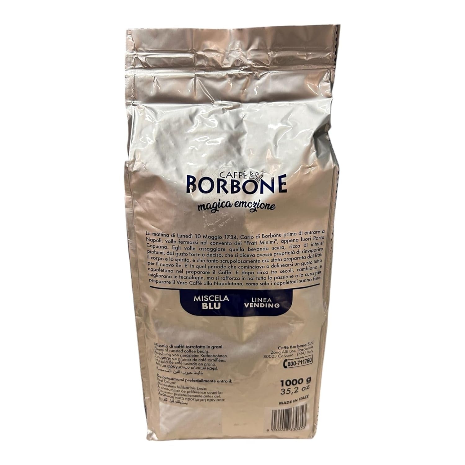 Boabe de cafea BLUE Blend Borbone VENDING 1 kg x 12