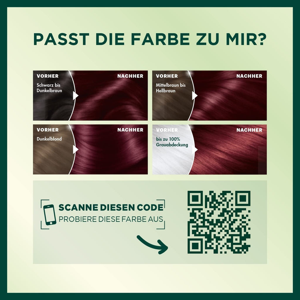 Garnier Nutrisse Permanent Care Hair Colour cu uleiuri hrănitoare din fructe, fixare 8 săptămâni, Ultra Crème Tint, 036 Black Cherry (pachet de 2) Vopsea pentru par Naty Shop