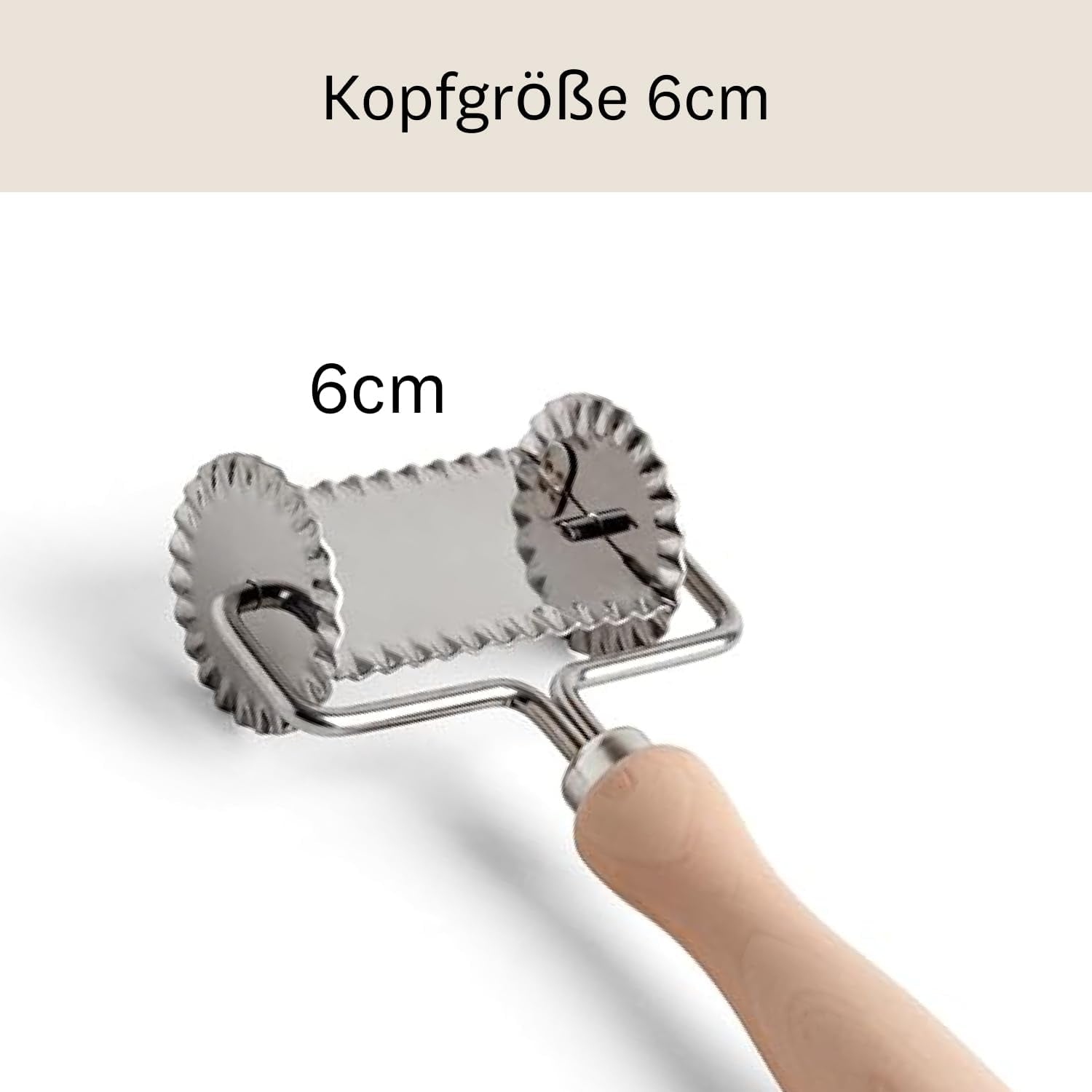 Formă de biscuiți pătrată MARCATO, zimțată, instrument pentru tort, oțel, 6 cm, tăiere precisă, robustă și durabilă