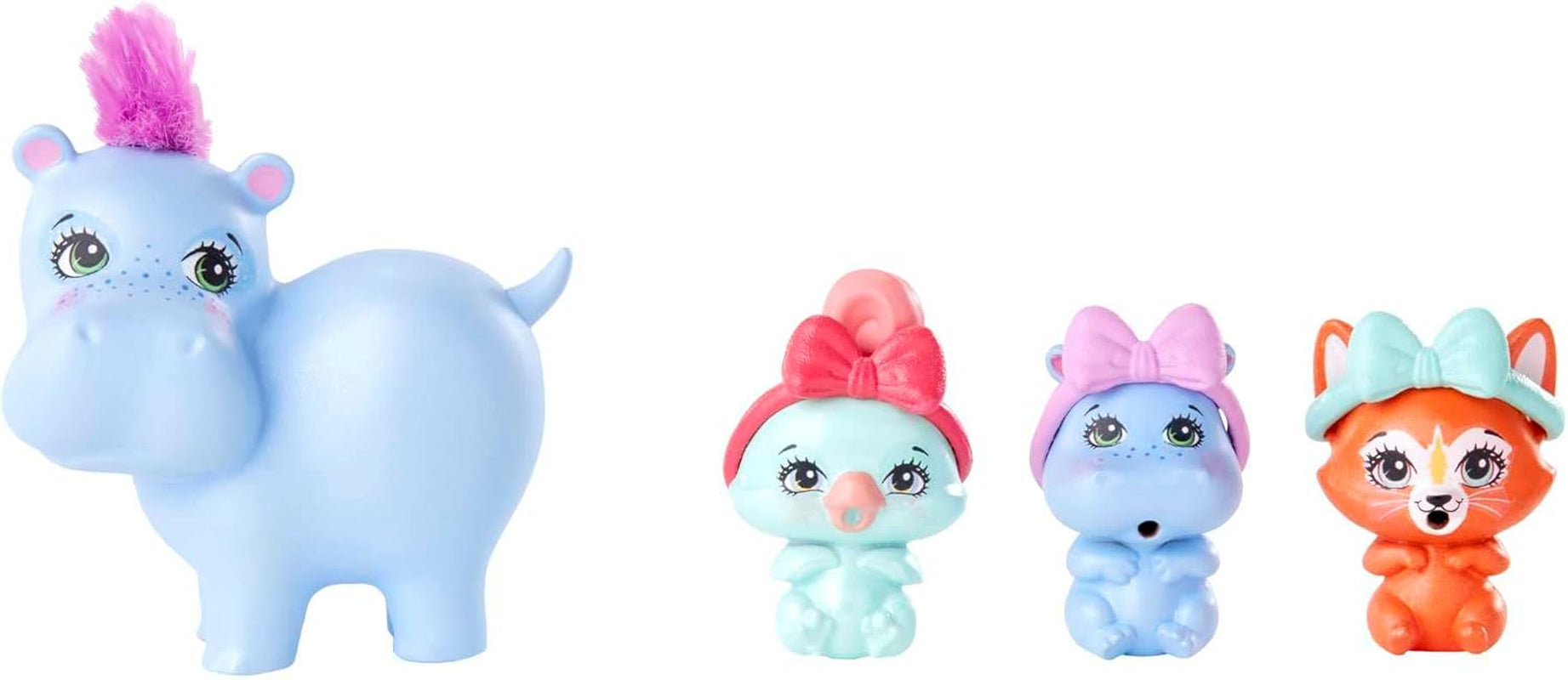 Enchantimals Puppen, Baby Best Friends-Spielsets, kleine Puppe, Freundin-Figur, 3 Tierbabys und Zubehör, Überraschung beim Auspacken, Geschenke für Kinder - HNW97