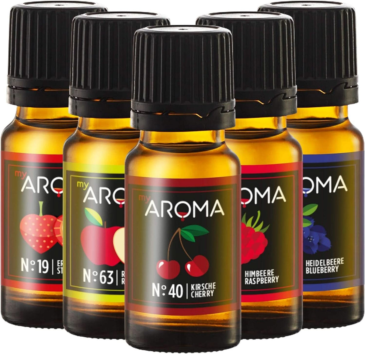 Myaroma | Szett: Forest & Meadow - Pure Natural Flavor gyümölcsízzel és gyümölcsízzel (5 x 10 ml) | Cukormentes és cukrozatlan Sweeteners Naty Shop Forest Meadow