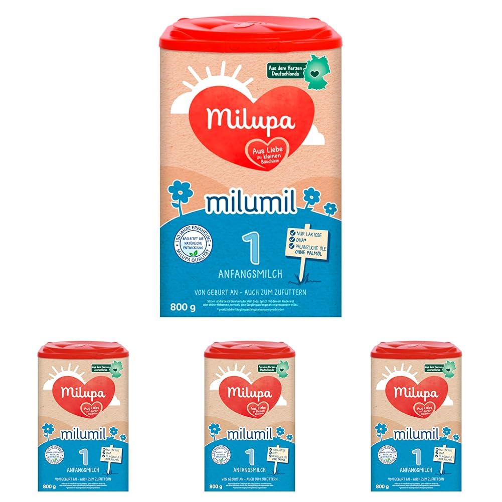 Milupa Milumil Pre, Tejpor babáknak - Fontos tápanyagokkal és pálmaolaj nélkül - 800 g Naty Shop 4 x 800 gramm Milumil 1