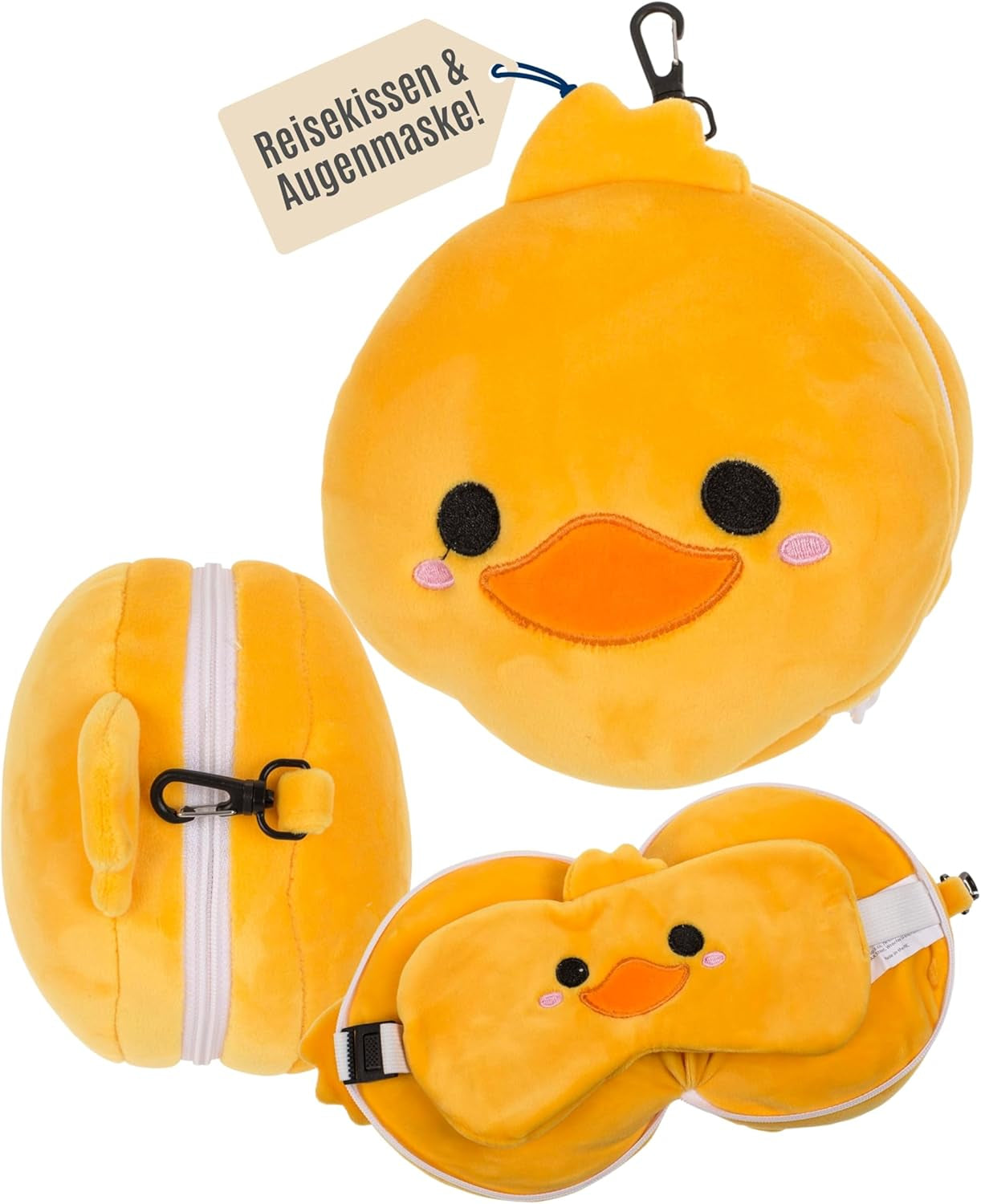 Pernă de călătorie din pluș cu dinozaur pentru copii, cu mască pentru ochi – Pernă de gât moale 2 în 1 pentru copii – Pernă de călătorie confortabilă pentru mașină, tren și avion – Lavabilă și care economisește spațiu