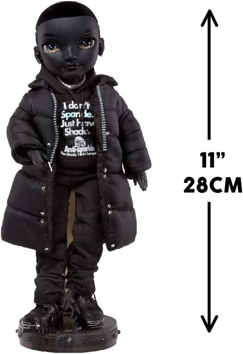 Rainbow High Shadow High - REXX McQueen - Schwarze Modepuppe mit modischem Outfit und mehr als 10 bunten Spielaccessoires - Ideal für Sammler und Kinder von 4-12 Yearren