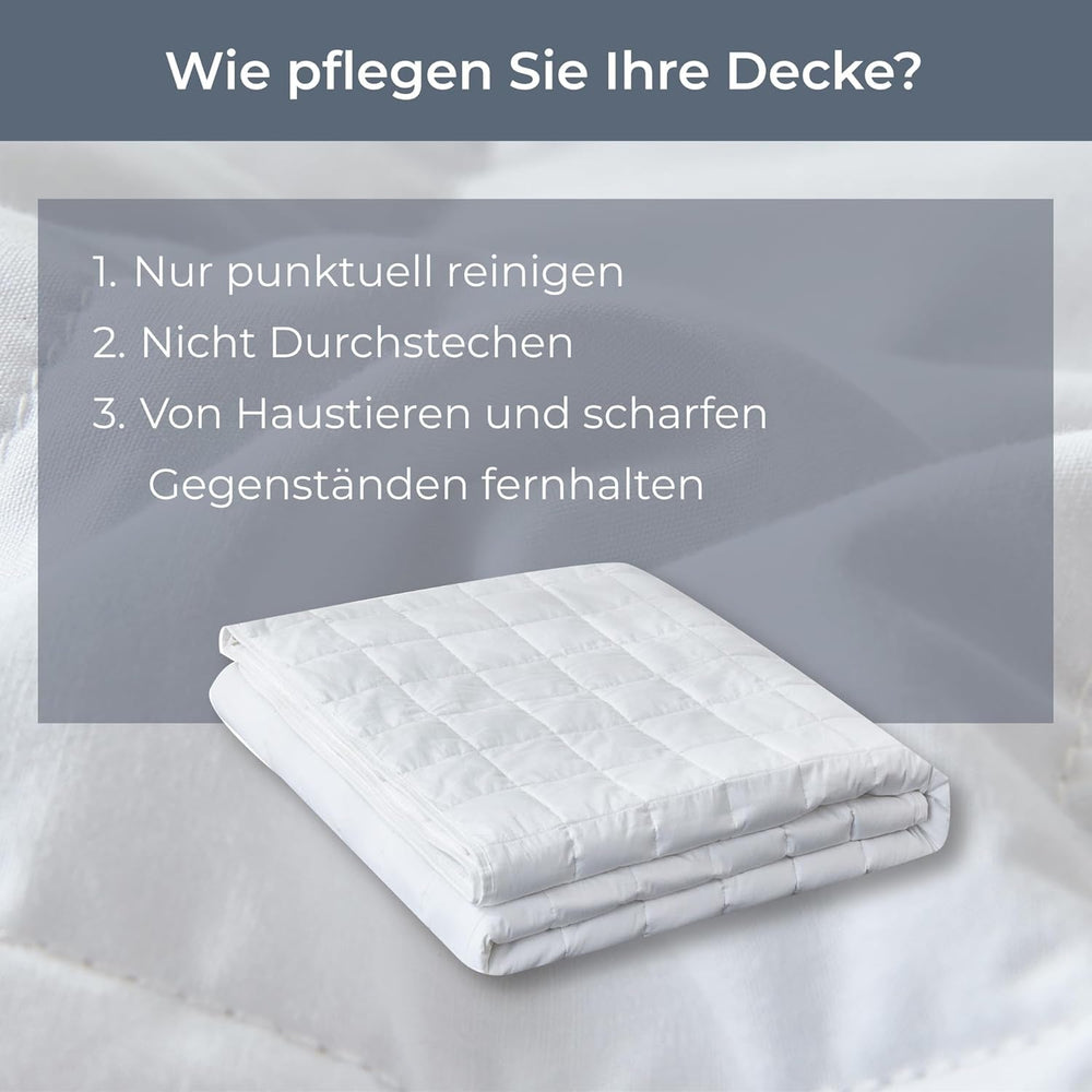 Degrees of Comfort súlyozott takaró 135X200Cm 7Kg, stresszoldó terápiás takaró 100% pamutból, nehéz takaró Súlyozott takaró felnőtteknek Javítja az alvást és csökkenti a stresszt Komfort fokú ágyak és takarók