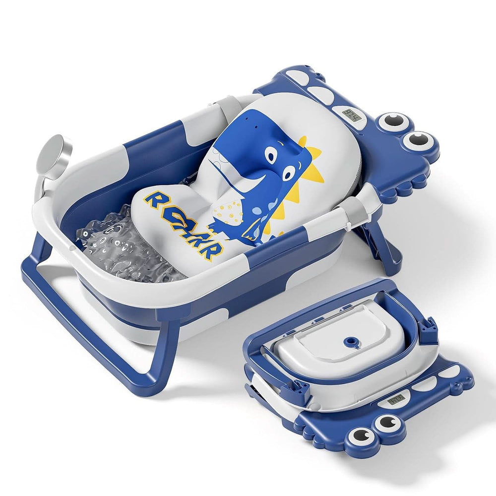 Cada de baie pliabila pentru bebelusi cu perna de baie si termometru integrat Mama si Copilul Naty Shop