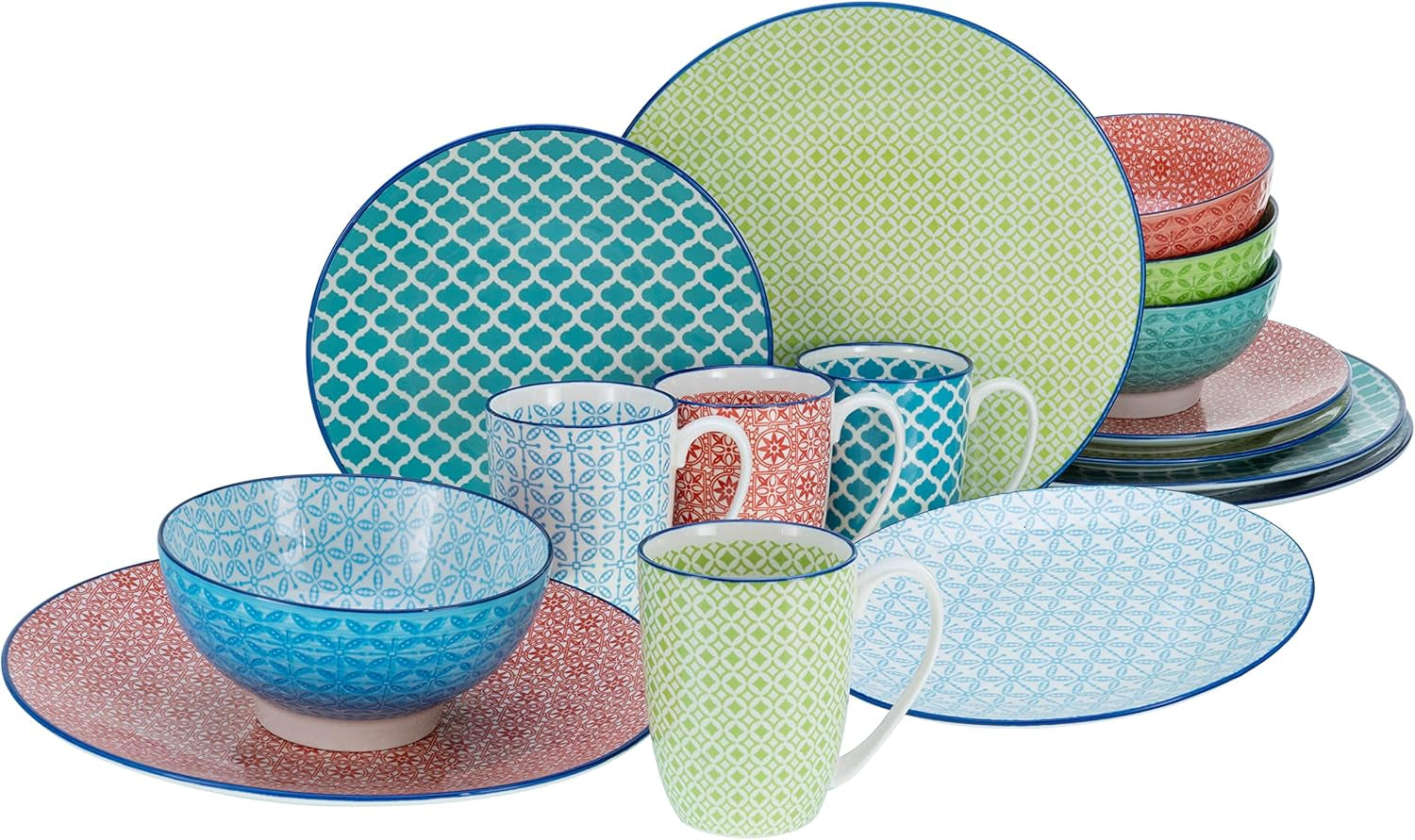 Creatable, 17362, Serie Mediterran, set veselă 16 piese, serviciu combinat din ceramică Seturi vesela masa Naty Shop Default Title