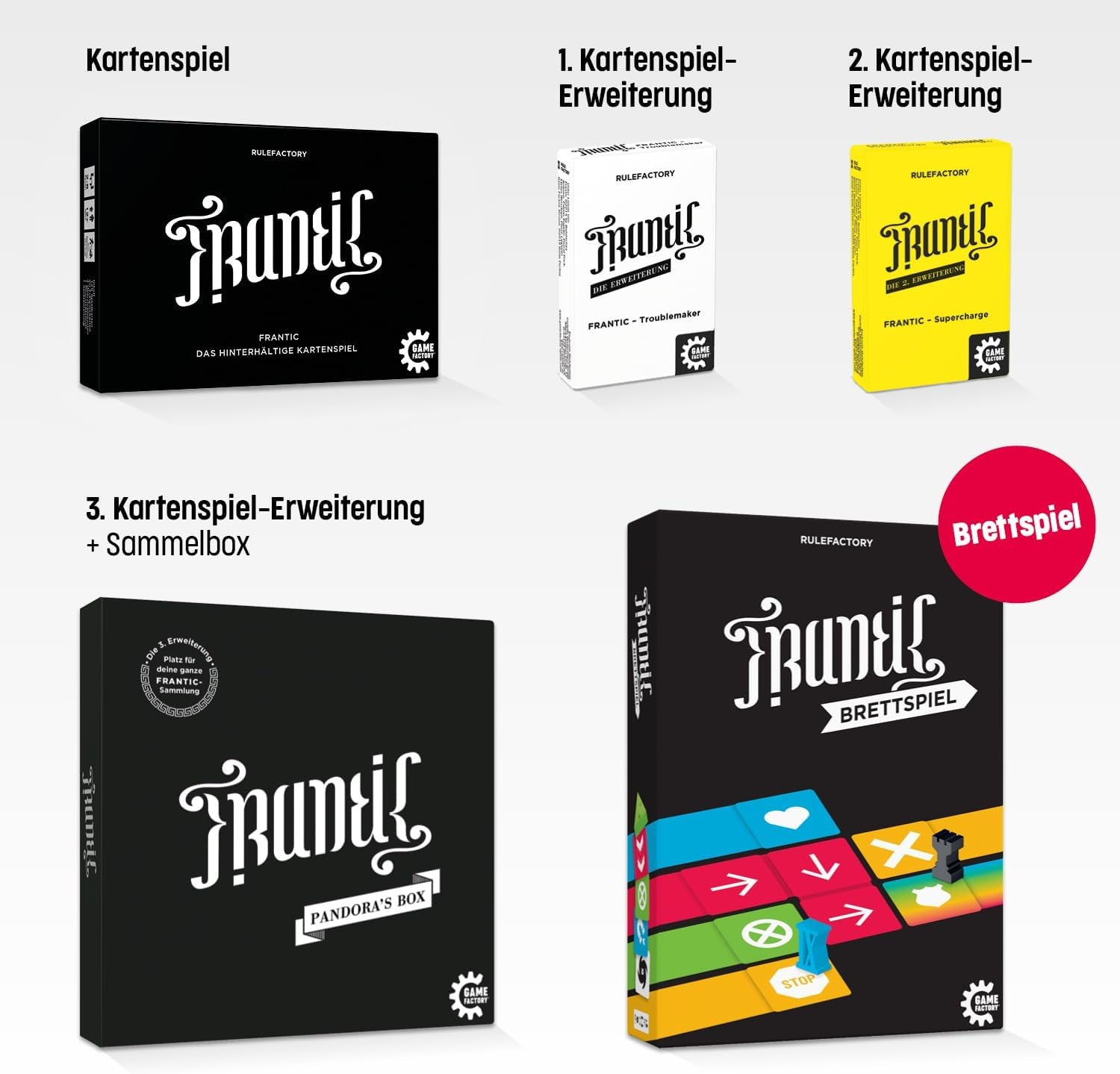 Game Factory 646076 Joc de societate Frenetic, jocul de curse pe ascuns, un joc de petrecere obraznic pentru 2-6 jucători cu vârsta de 12 ani și peste