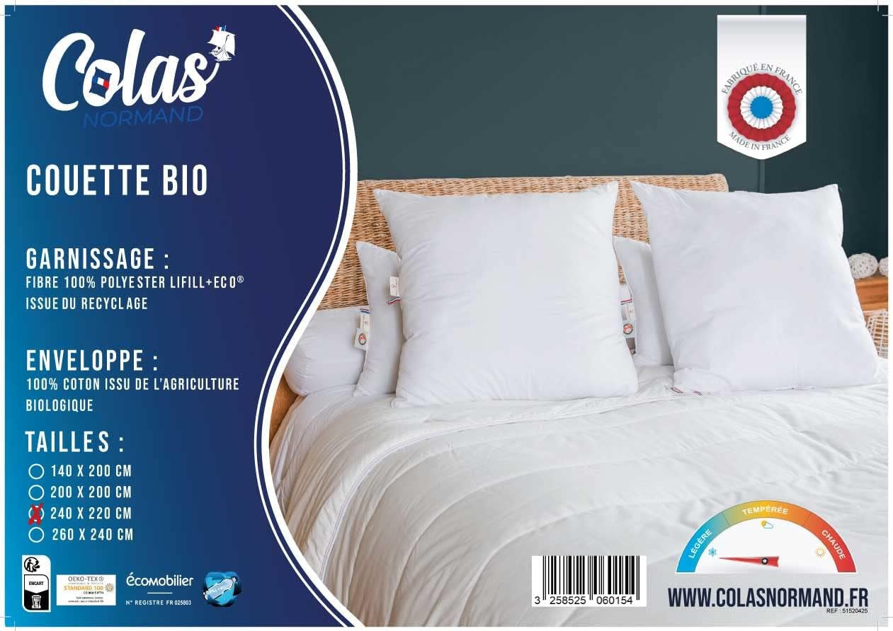 NORMAN COLAS | Könnyű paplan, 240 X 220 cm, biopamut, újrahasznosított töltelék Paplanok és paplanok Naty Shop