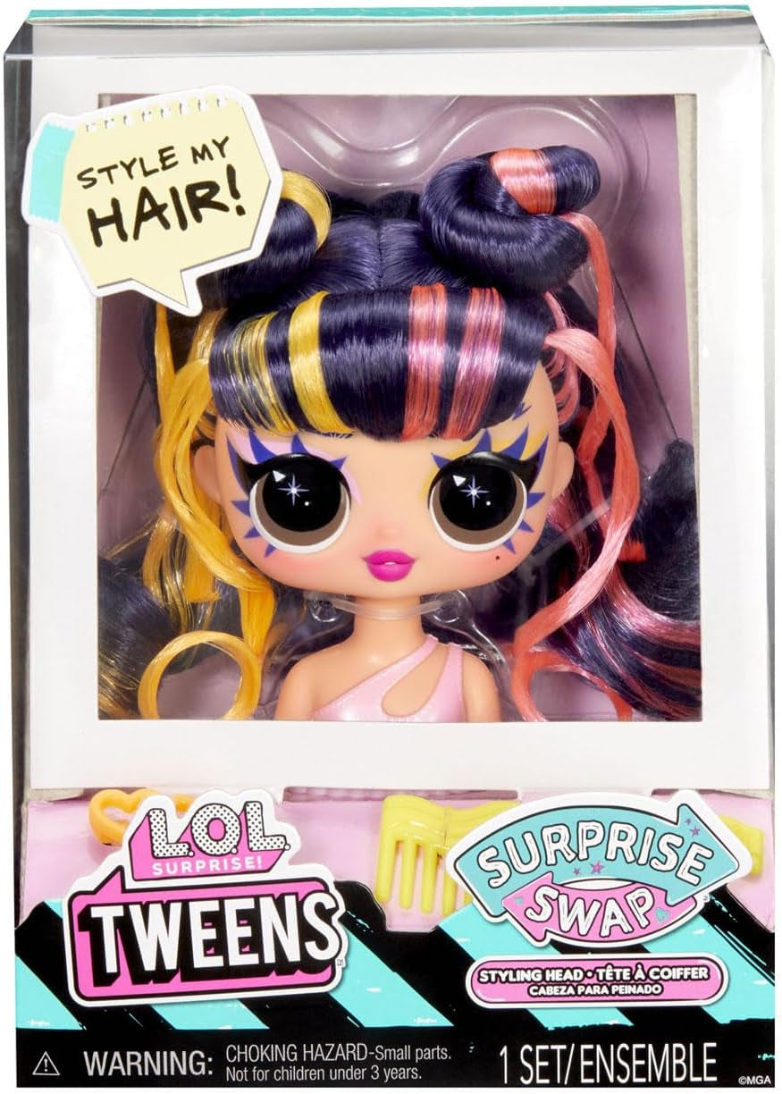 L.O.L. Meglepetés! Tweens Surprise Swap Series - Styling-Köpfe mit tollen Haar-Accessoires und wunderschönem Haar - Ideális a Kinder ab 4 Jahren, Mehrfarbig számára
