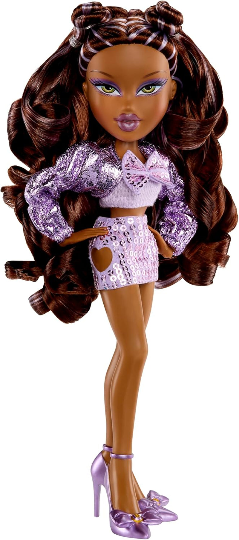 BRATZ Pop Starz Sasha – Păpușă la modă cu breloc de colecție, ținută și accesorii muzicale