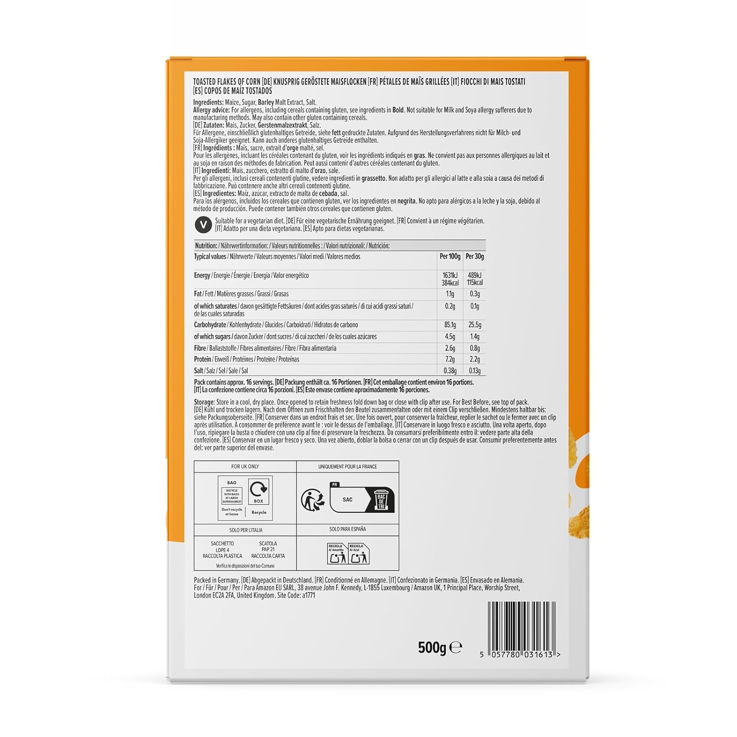 az Amazontól Kukoricapehely Kukoricapehely, 500g