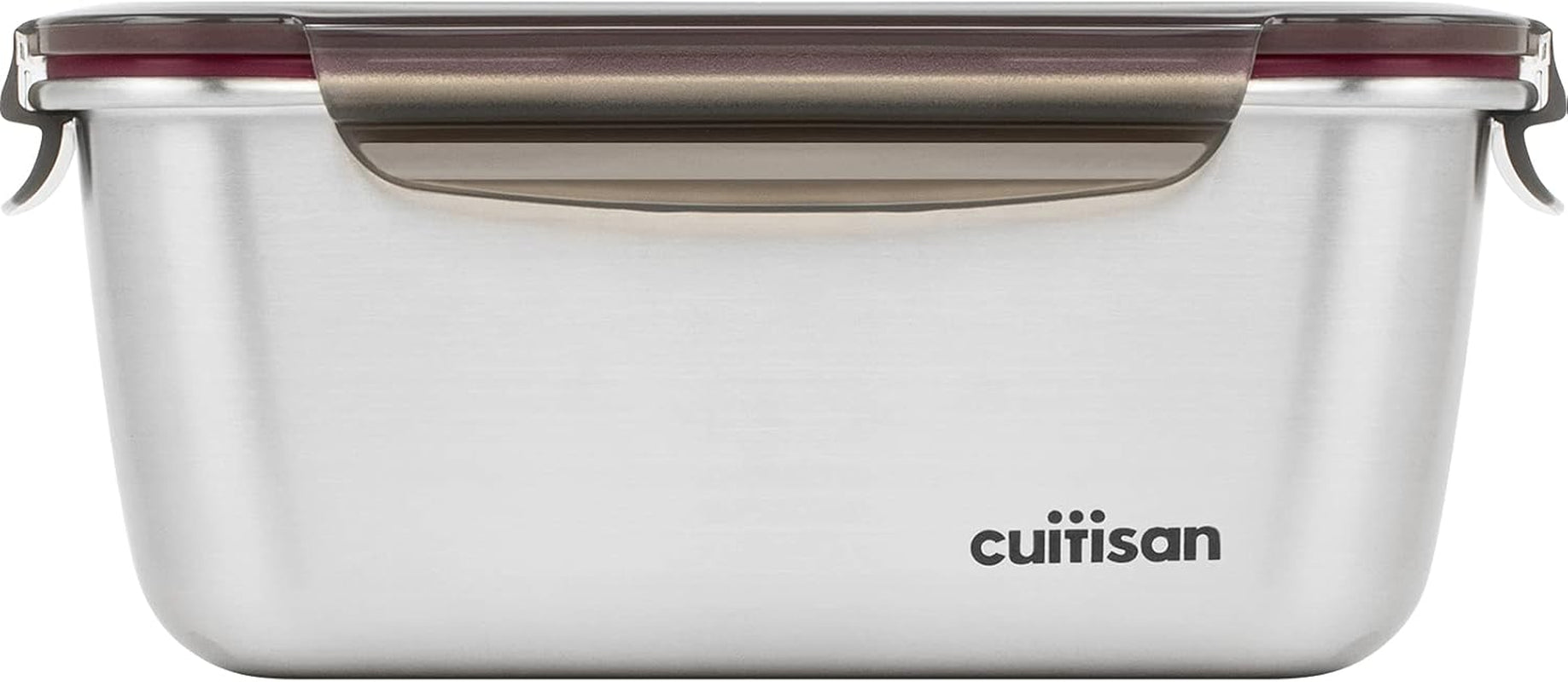 CANDL Cuitisan (Flora) borcan de depozitare a alimentelor din oțel inoxidabil cu capac cu clip, dreptunghiular, potrivit pentru cuptor cu microunde + cuptor, borcan de depozitare, EC7-SS10 2800ml Cutii depozitare alimente Naty Shop 22,0Cm X 15,7Cm X 9,5Cm / 1800Ml