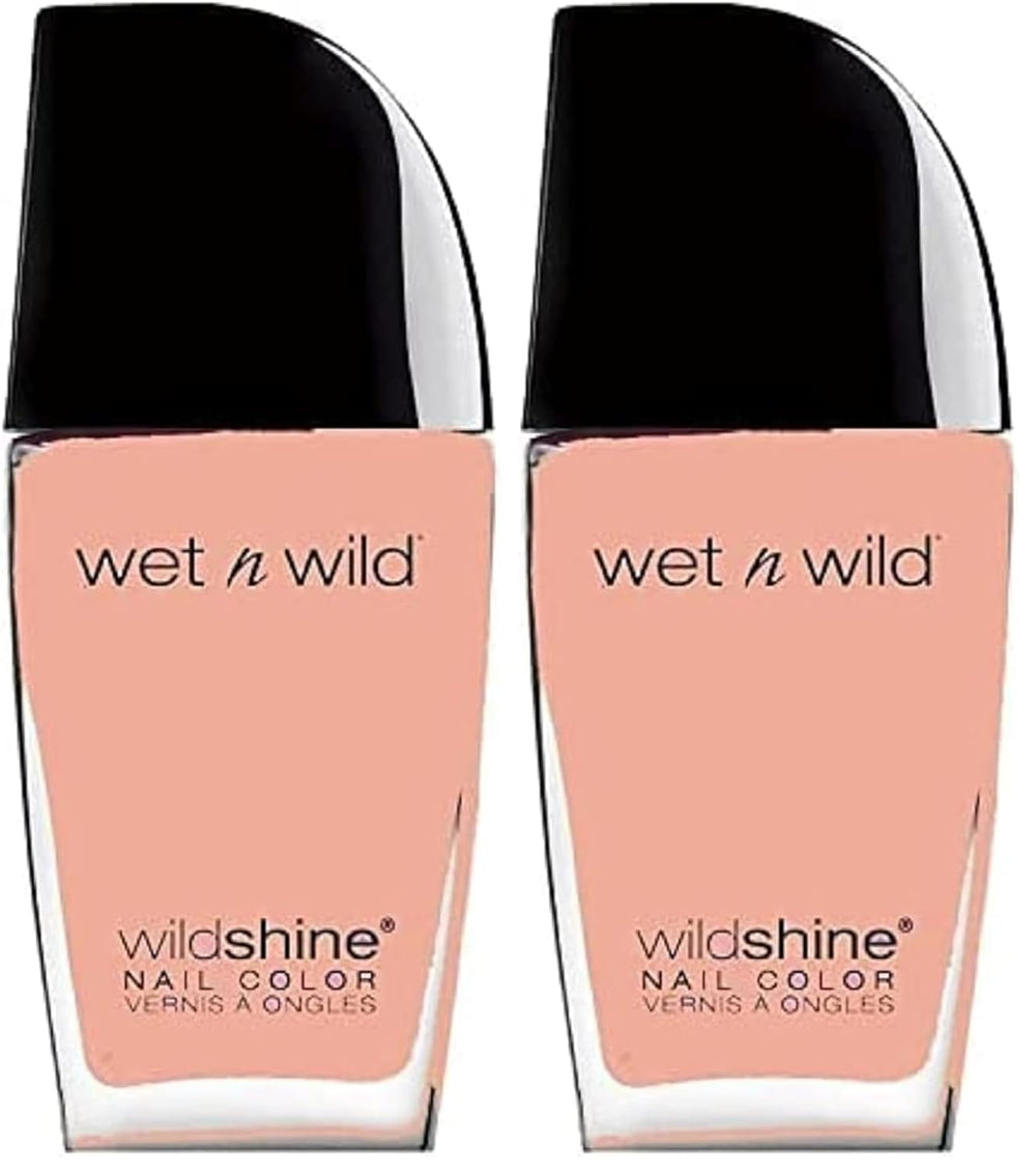 Wet n Wild Wild Shine körömlakk, formaldehid, toluol és ftalát mentes, hosszan tartó, gyorsan száradó formula, csiklandozott rózsaszín (2 csomag)