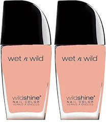 Wet n Wild Wild Shine körömlakk, formaldehid, toluol és ftalát mentes, hosszan tartó, gyorsan száradó formula, csiklandozott rózsaszín (2 csomag)