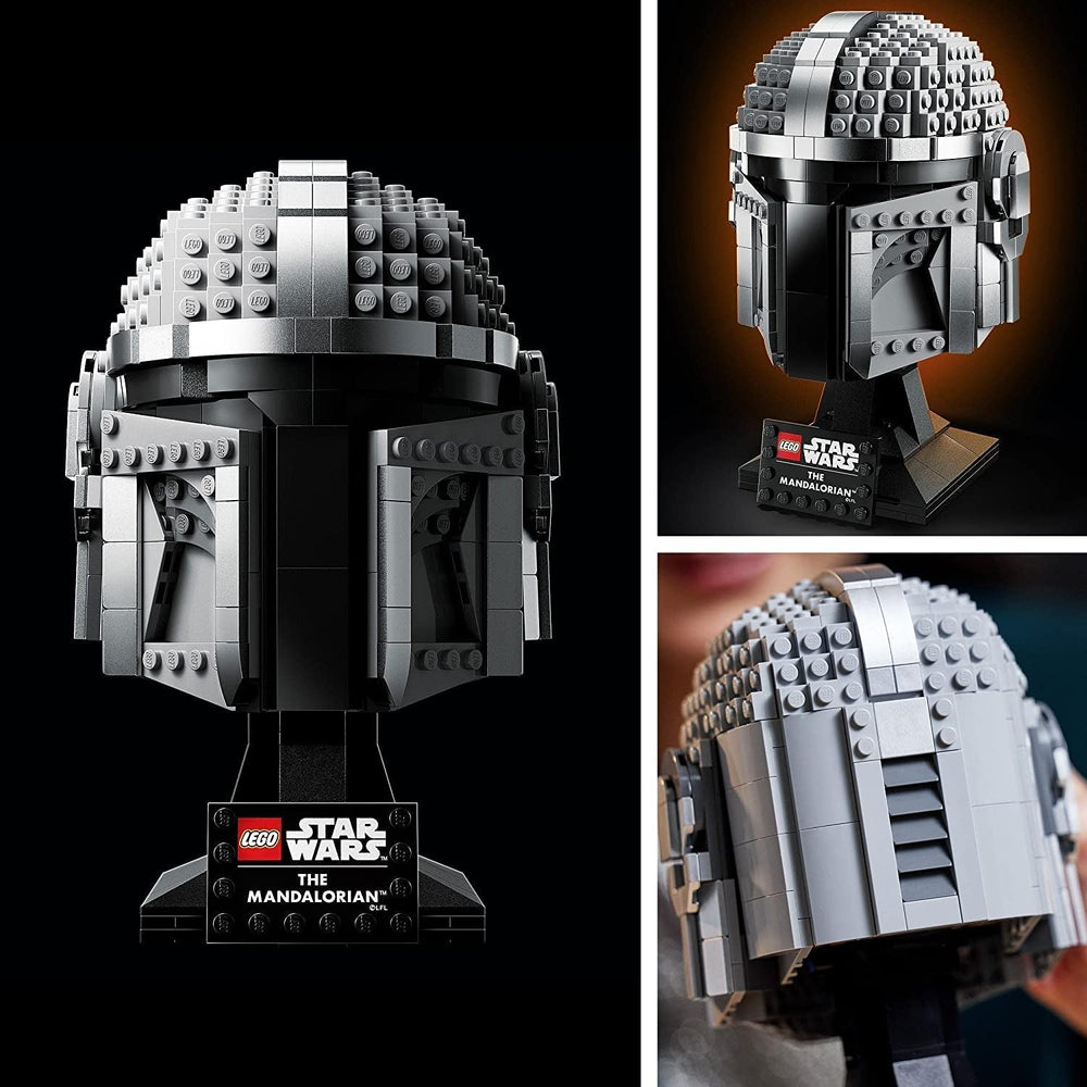 LEGO Star Wars Mandalorian sisakmodell, szobadekorációs kollekció és csodálatos ajándék felnőtteknek, készlet, férfiak, nők, anya, apa, kollekció ajándékötlet 75328 Építőkészletek Besuche den LEGO-Store