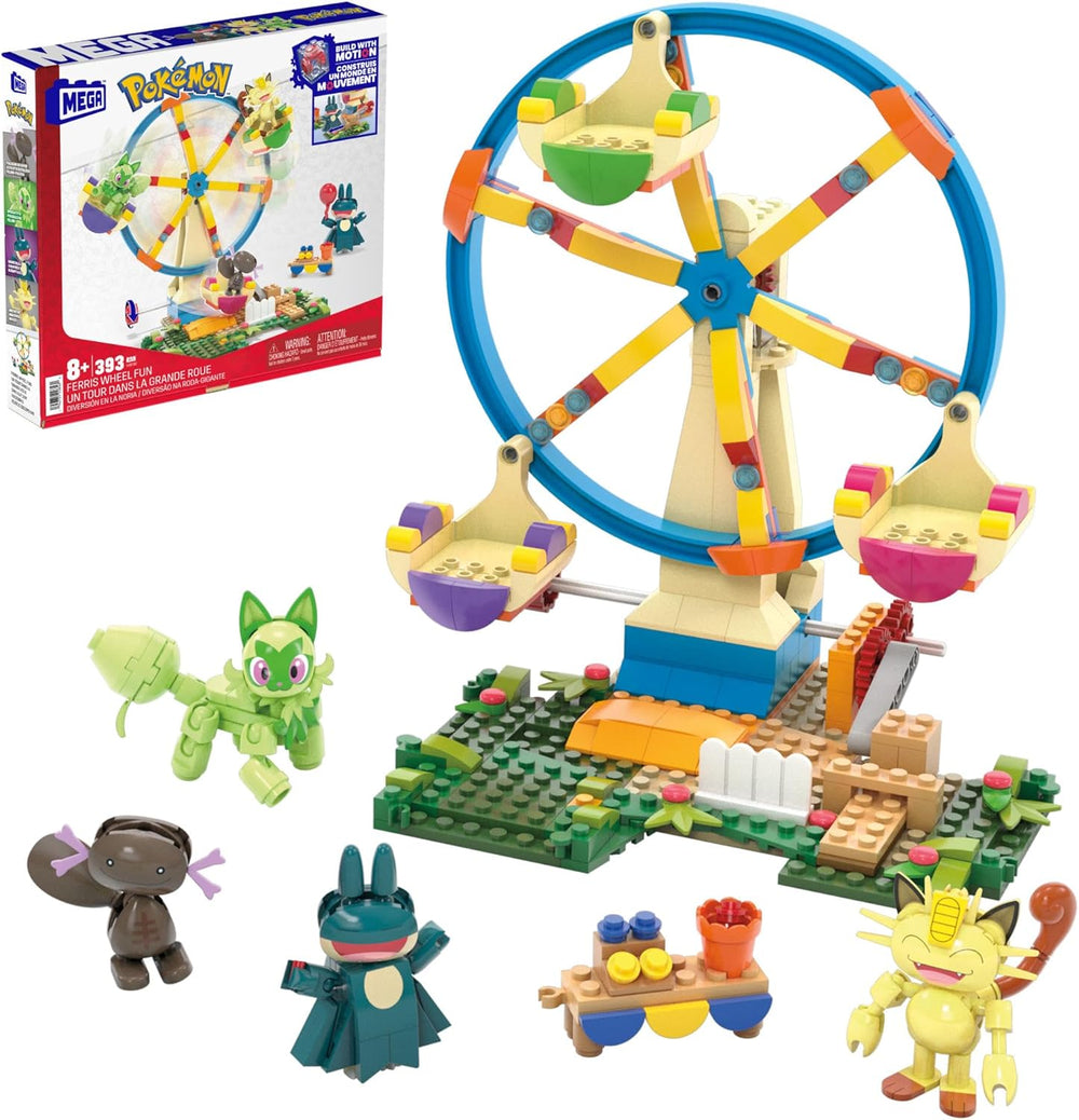 MEGA Pokémon Action Figure-Bauspilzeug, Wasserabenteuer mit 319 Teilen und beweglichem Schiggy, Enton und Finneon, für Kinder, HXF79