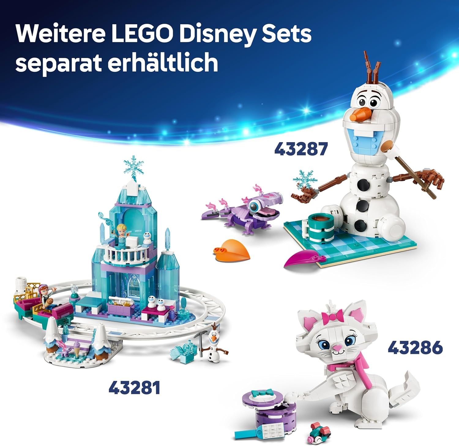 LEGO ǀ Disney Princess Arielles varázslatos mini kastély - Spielzeug Schloss aus Die kleine Meerjungfrau mit Einer Micro Puppe, Tierfiguren Sebastian & Fabius - Geschenk für Mädchen ab 5 Jahren - 43285