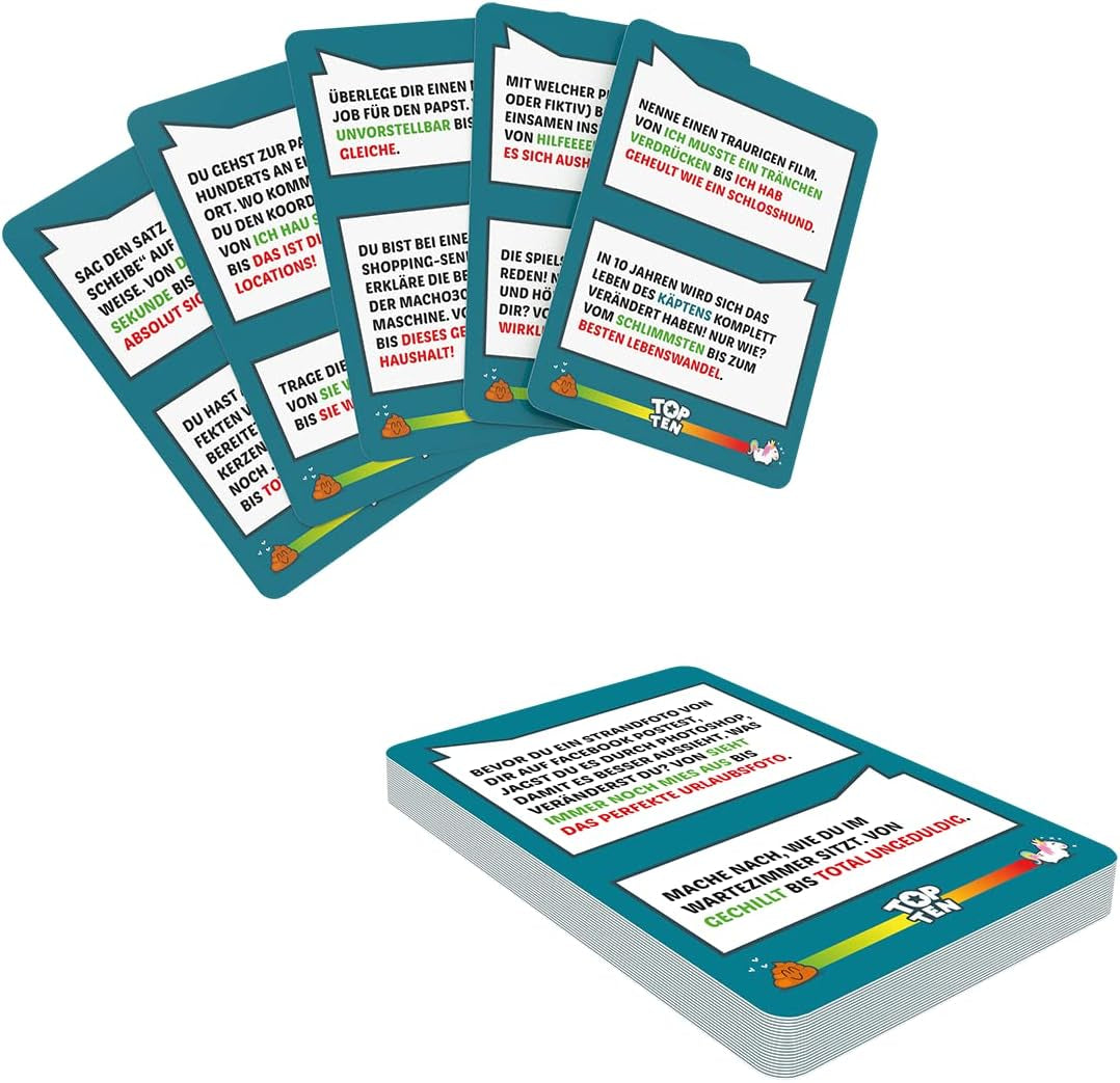 Koktéljátékok COGD0008 Asmodee Top Ten, Party Game, Német, Többszínű, Színes