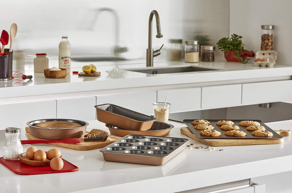 Tefal Airbake J2555014 Muffinform, Antihaftbeschichtung, Karbonstahl, Braun, 29 X 41 cm Sütőformák és tálcák Naty Shop