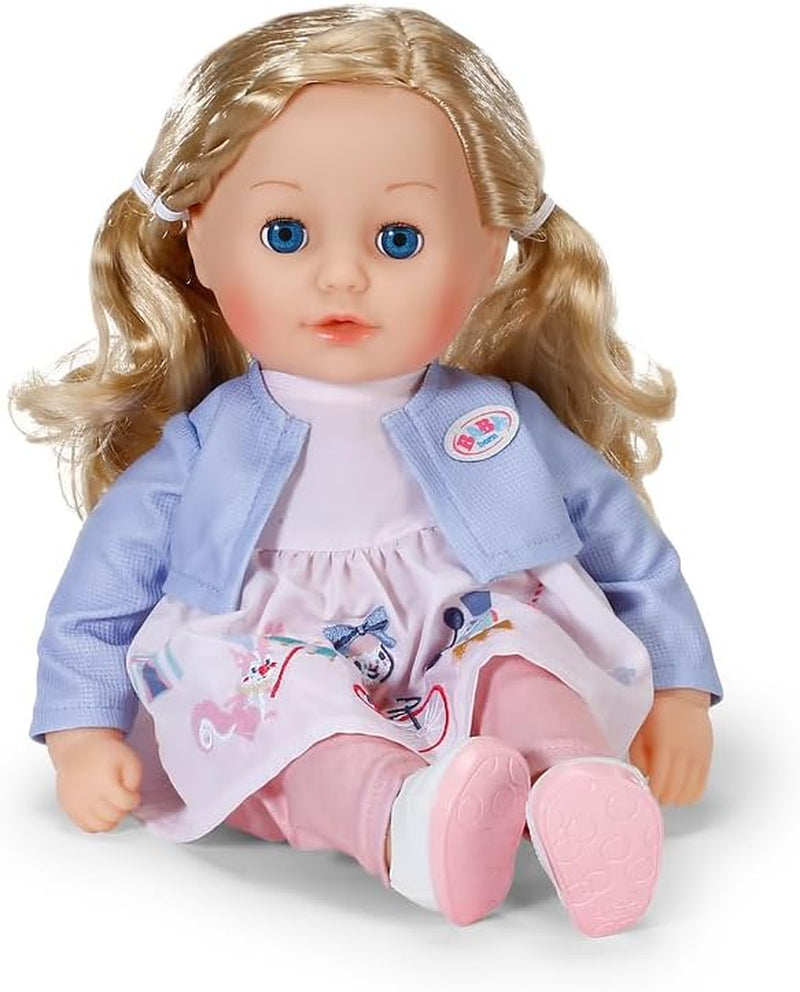 BABY born Sophia Rose - Păpușă moale de 36 cm - Păpușă cu păr blond de înaltă calitate și ochi adormiți - Potrivită pentru copii de la 1 an
