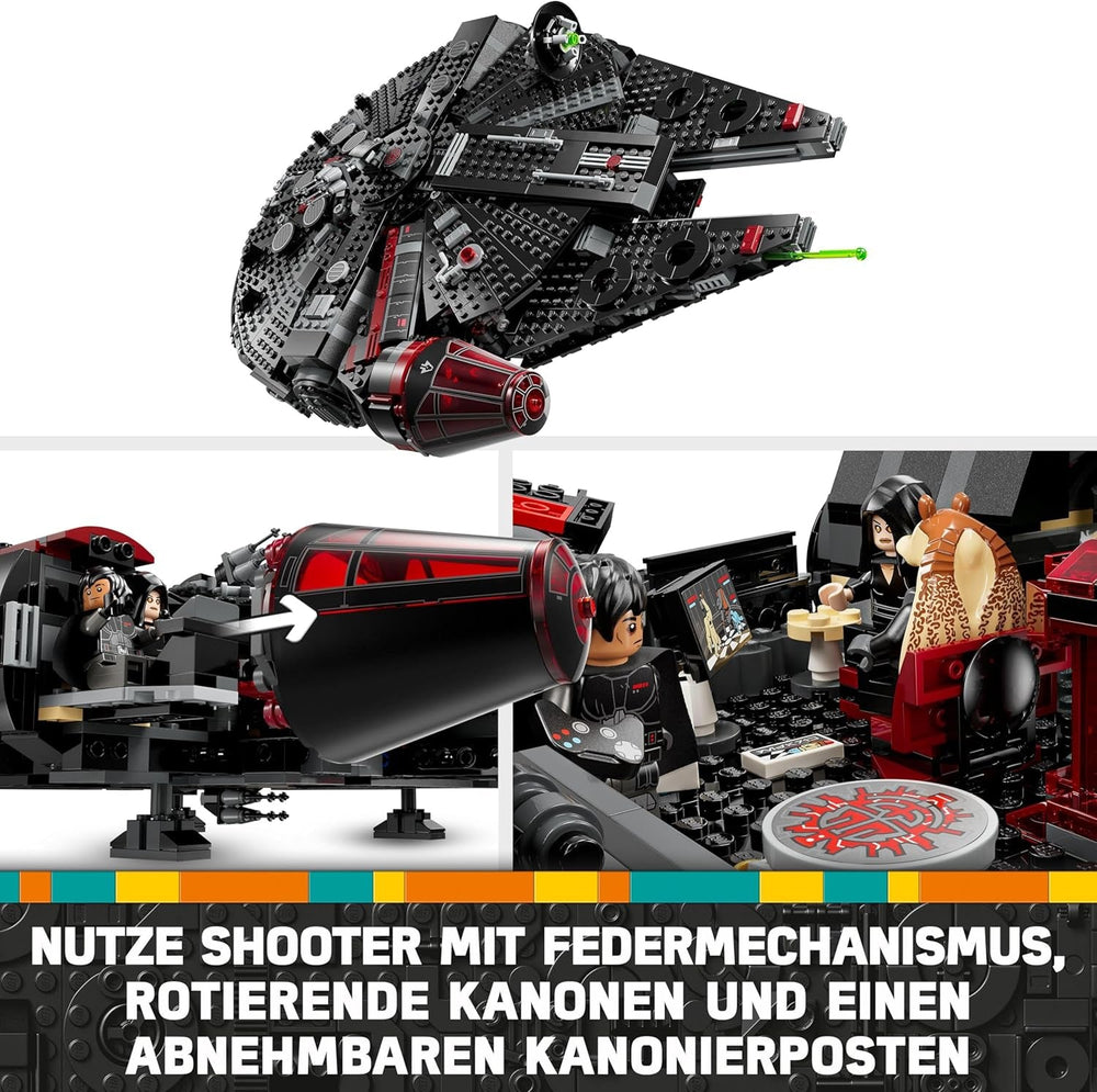 LEGO Star Wars Dark Millenium Falcon, Csillaghajó készlet, Építőjáték gyerekeknek, Születésnapi ajándék fiúknak, lányoknak és rajongóknak, Kalandjáték 75389 Építőkészletek Besuche den LEGO-Store