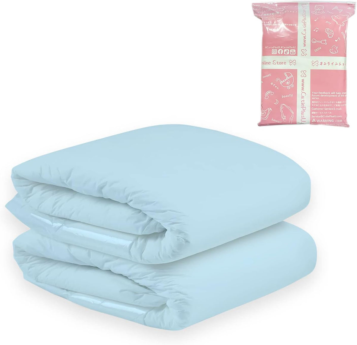 Scutece pentru adulți CutiePlusU, suprafață uscată, absorbție maximă peste noapte, scutec de incontinență de unică folosință – albastru, 2 bucăți (medii 71-96 cm)